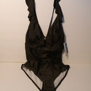 Swimsuit, bathing suit. Green. Cupshe Large.